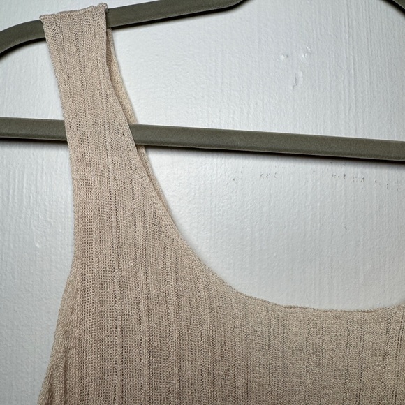Oak + Fort Ribbed Knit Tank - S - Cream - Picture 3 of 4